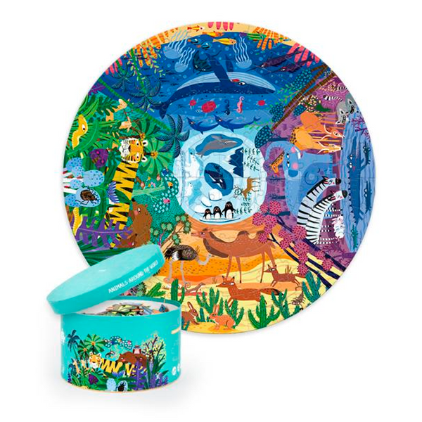 Pack 2 puzzles: “Viajando por el Espacio + Animales alrededor del Mundo”