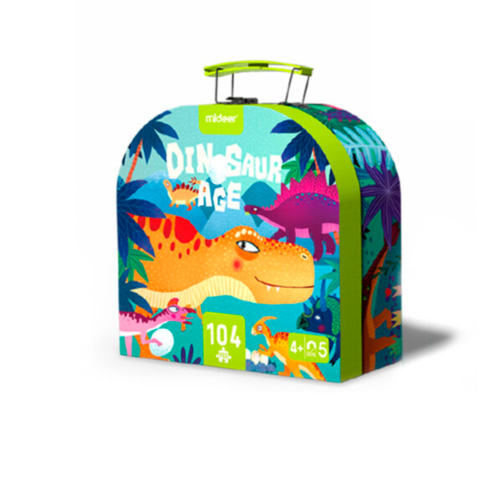🧩 Pack de 3 x 2 Maletas de Puzzles: Bella durmiente + dinosaurios + Mapa mundi