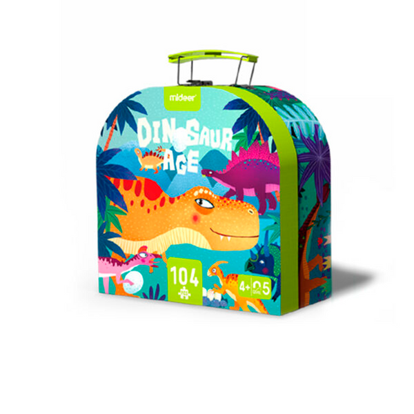 🧩 Pack de 3 x 2 Maletas de Puzzles: Bella durmiente + dinosaurios + Mapa mundi
