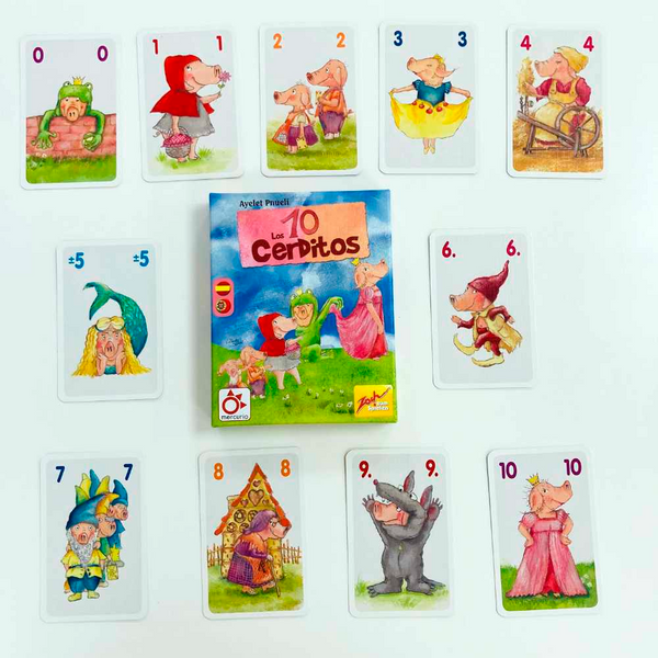 Los 10 Cerditos - Juego de Cartas Rápido de Cálculo Mental