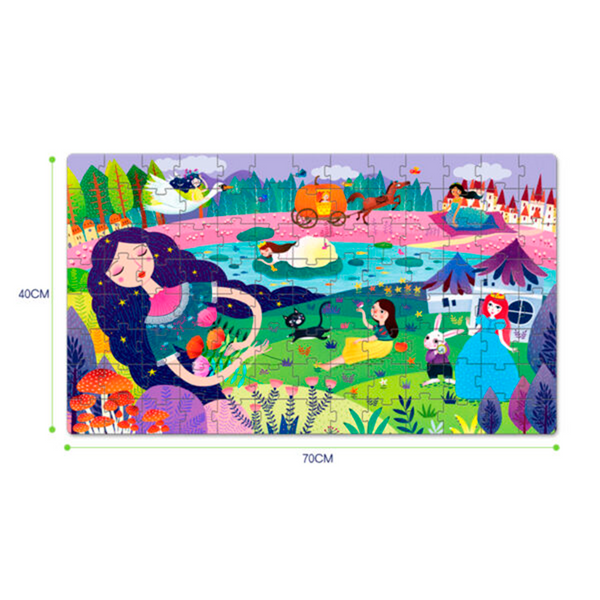 🧩 Pack de 3 x 2 Maletas de Puzzles: Bella durmiente + dinosaurios + Mapa mundi