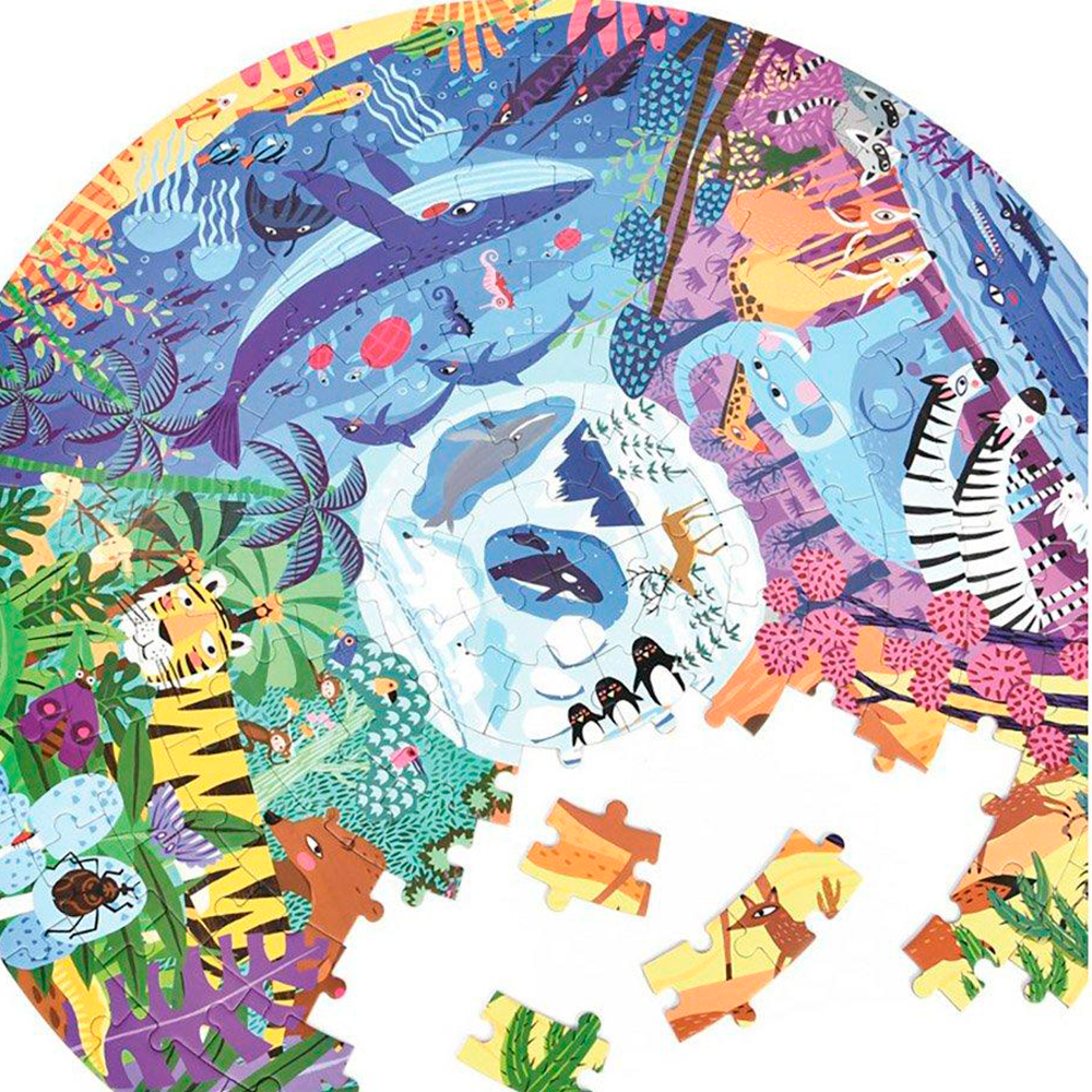 Puzzle: Animales alrededor del Mundo - Selva, Bosque, Mar y Desierto
