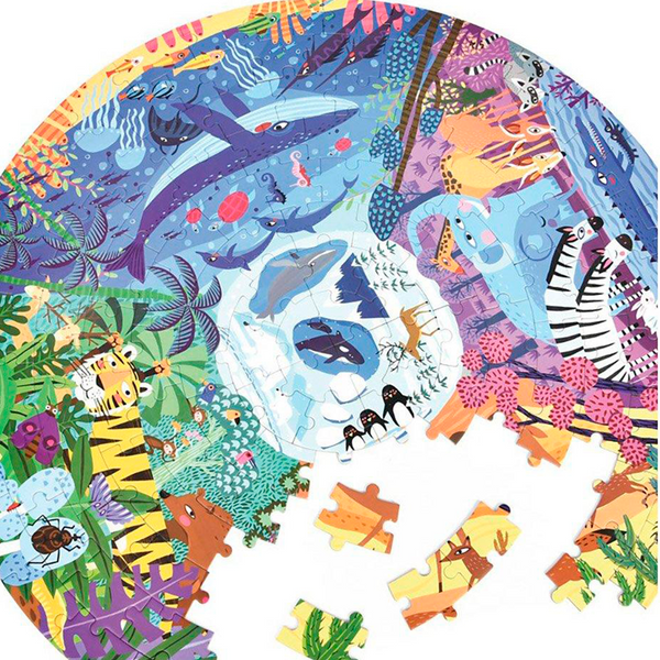 Puzzle: Animales alrededor del Mundo - Selva, Bosque, Mar y Desierto