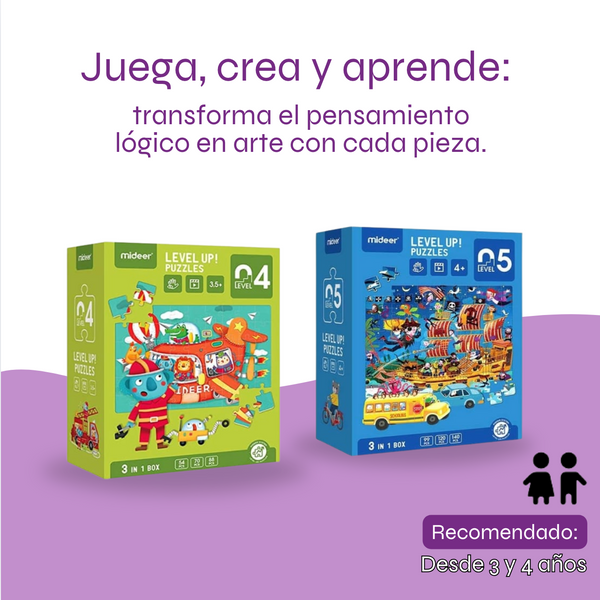 Pack Level Up! Nivel 4 y 5 - Desarrollo de Lógica y Cognición Multidimensional