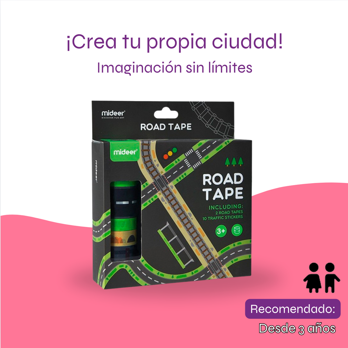 ¡Cinta Adhesiva con Forma de Carretera! - Construye tu propio mapa de Tráfico 🚗 🛤️