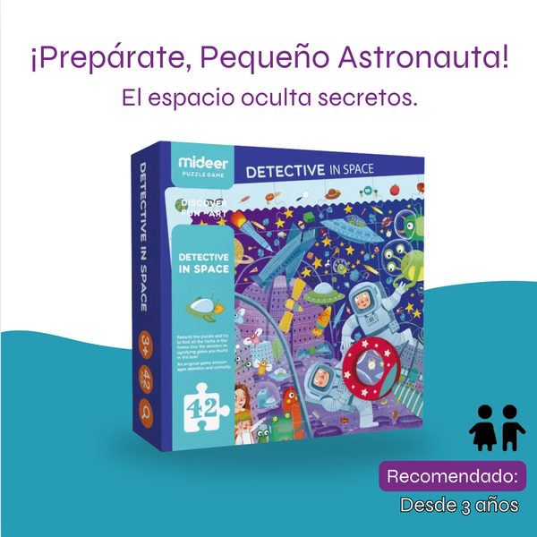 Puzzle Juego: Detective in space - Desarrolla Atención y Curiosidad.