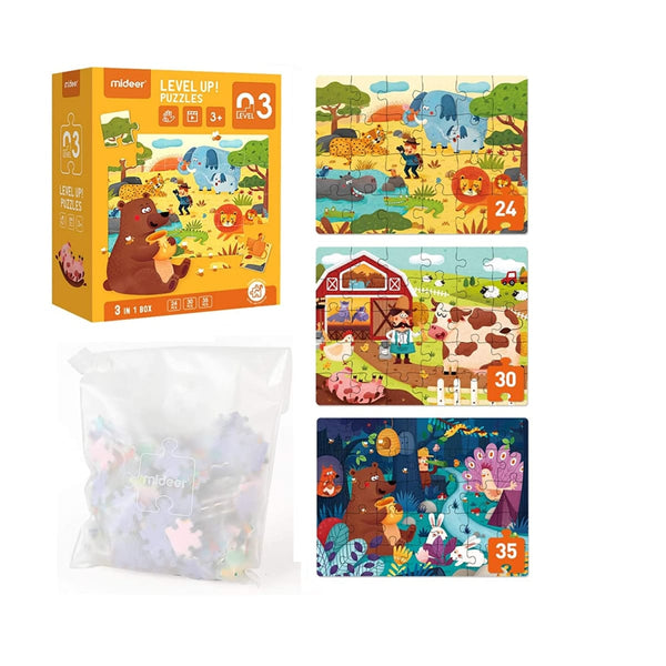 Level Up! Nivel 3: Contiene 3 puzles de distintos hábitats