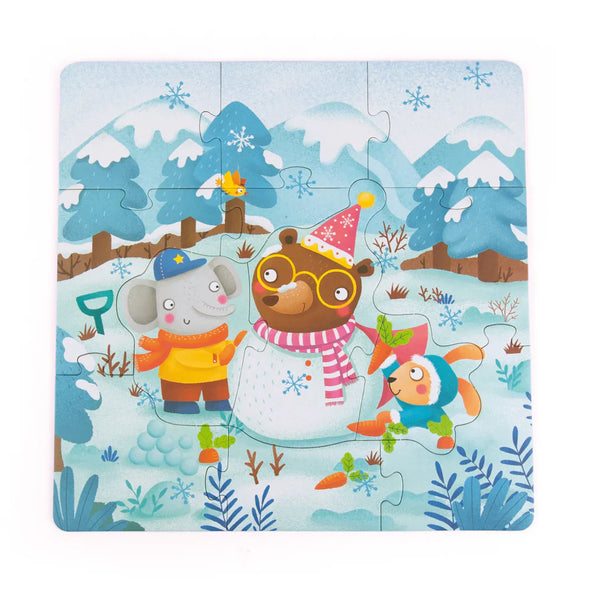 ¡Maleta 4 Puzzles de las Estaciones! - Desarrollo y Aprendizaje para Niños