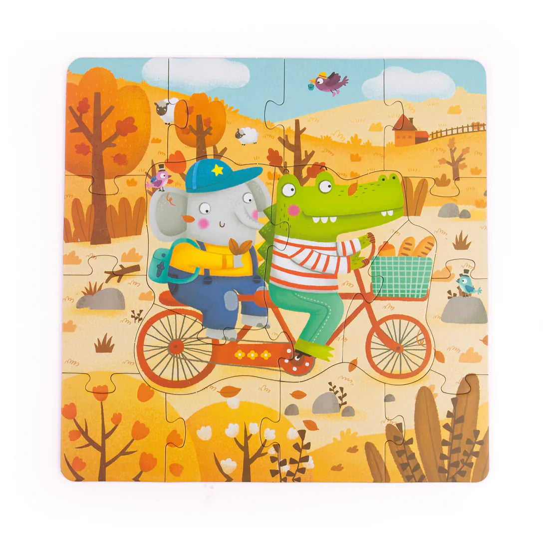 ¡Maleta 4 Puzzles de las Estaciones! - Desarrollo y Aprendizaje para Niños