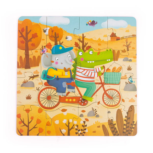 ¡Maleta 4 Puzzles de las Estaciones! - Desarrollo y Aprendizaje para Niños