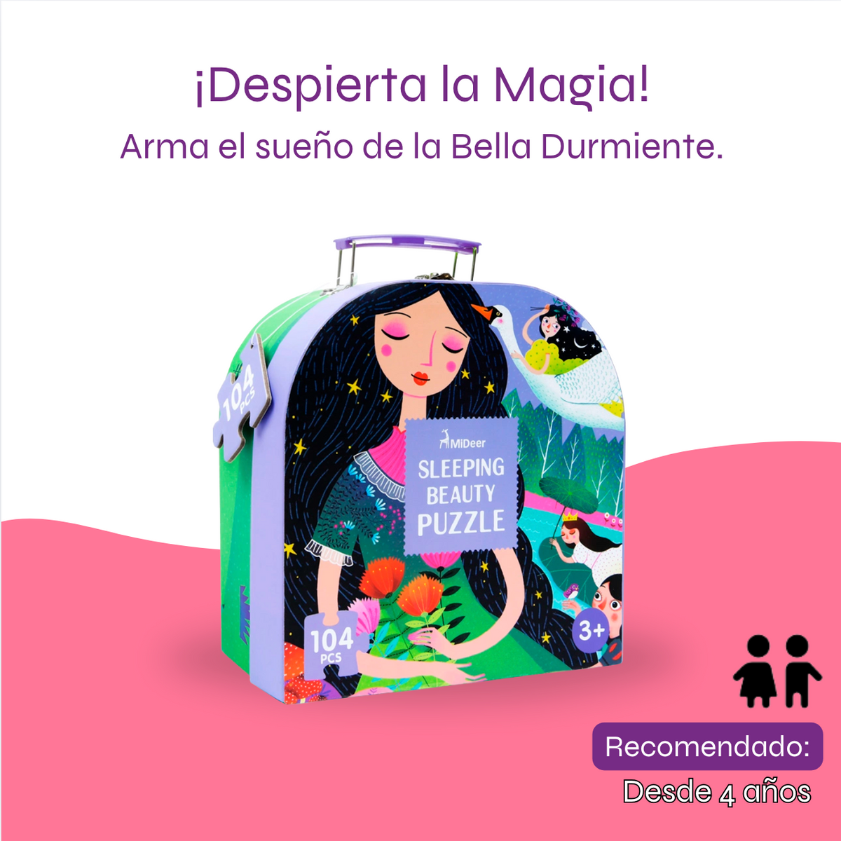 Puzzle: Bella Durmiente (Con Maleta Portátil)