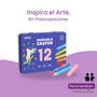 Washable Crayon 12 Caja Metálica - Fáciles de Limpiar